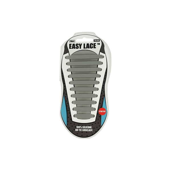 Easy Lace Κορδόνια Παπουτσιών Σιλικόνης Γκρι 20τμχ
