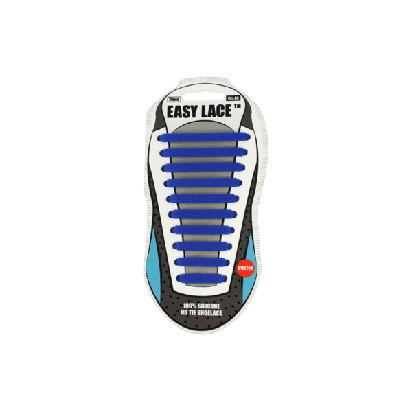 Easy Lace Κορδόνια Παπουτσιών Σιλικόνης Μπλε 20τμχ